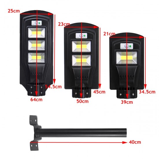 100/200/300COB LED Solar Street Light PIR Motion Radar Sensor Outdoor Wall Lamp+Remote Control