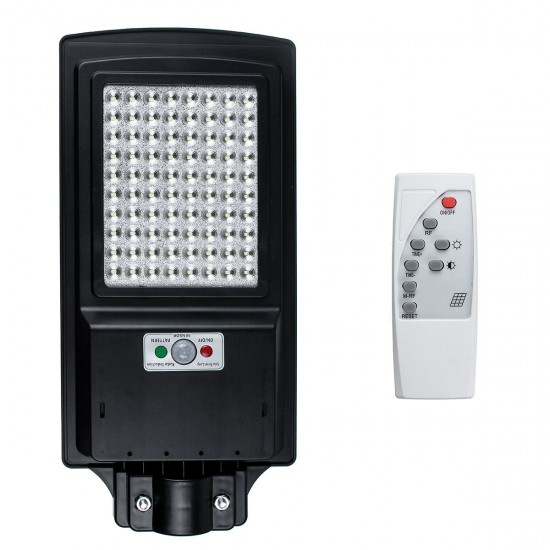 100W LED Solar Street Light Radar Motion Sensor Power Panel Wall Lamp Outdoor Garden IP65 Decor with Remote Control