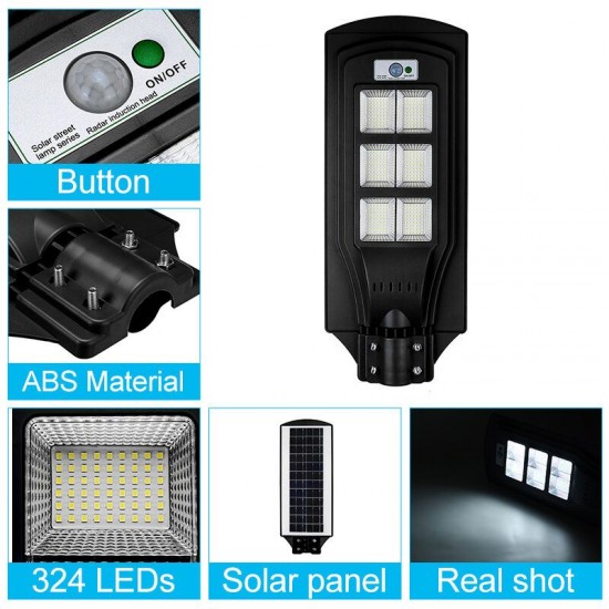 106/261/324 LED Solar Street Light Induction PIR Motion Sensor Garden Wall Lamp