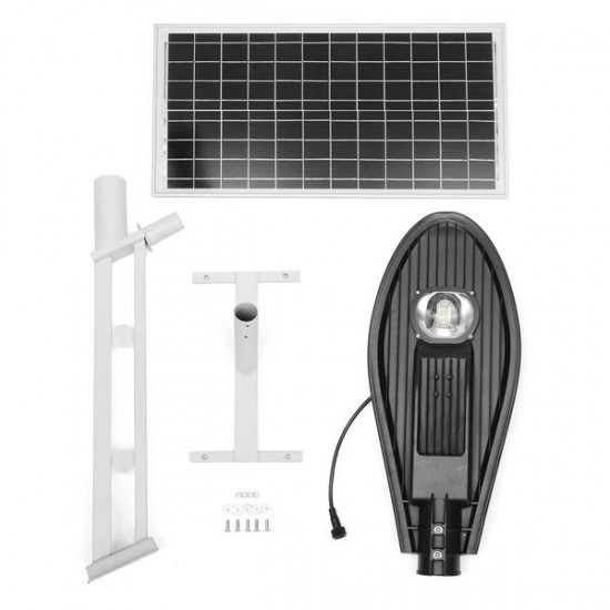 18W Solar Power Light-controlled Sensor LED Street Light Lamp With Pole Waterproof for Outdoor Road