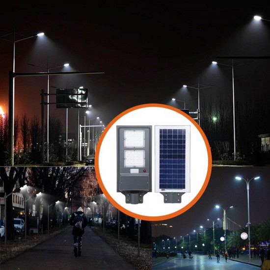 20W 40W 60W Solar LED Street Light PIR Motion Sensor Radar Induction Wall Lamp / Pole