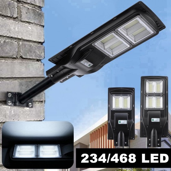 234/468 LED Solar Powered Street Lights Outdoor Remote Control Security Light US