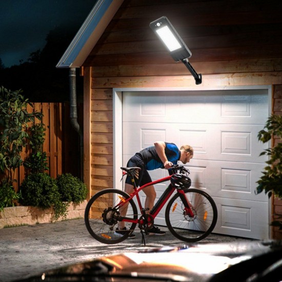 24W 60LED Solar Dimming Wall Street Light Waterproof PIR Motion Sensor Outdoor Garden Yard Lamp