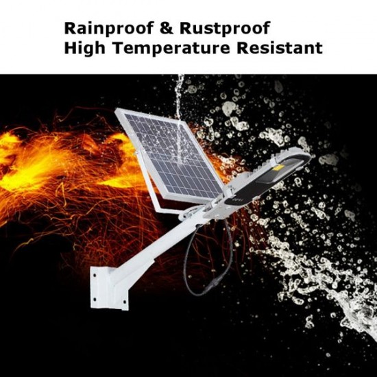 24W Solar Powered LED COB Light-controlled Sensor Street Road Light Waterproof for Outdoor Garden