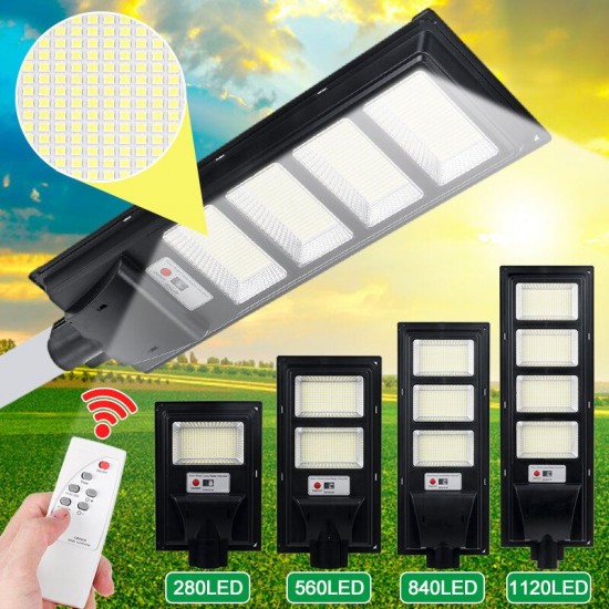 280/560/840LED Solar Street Light Timing+Light Control Waterproof Radar Sensor Wall Lamp