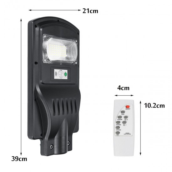 30W LED Solar Light Radar PIR Induction Outdoor Street Wall Lamp + Remote Control