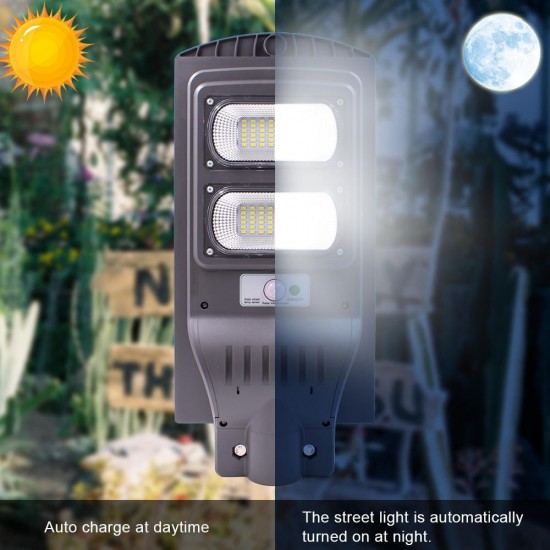 40W Solar Street Light Radar+Light Sensor LED Outdoor Garden Wall Lamp for Park, Garden, Courtyard, Street, Walkway(No Pole)