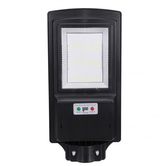 462 LED Waterproof Wall Street Light Solar Panel Radar Sensor Lamp with Remote Control