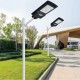 80LED Solar Street Light Radar Sensor + Digital Display + Remote Control Security Wall Lamp Waterproof Outdoor Decor