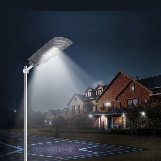 Solar Powered 20W/40W/60W COB LED Street Light PIR Motion Radar Sensor Waterproof Garden Lamp + Remote Control