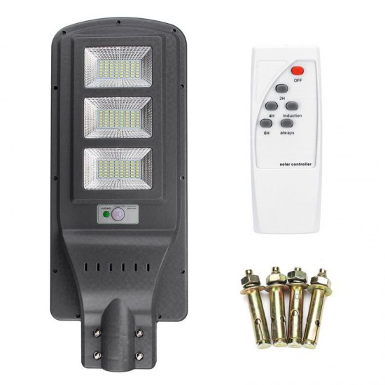 Solar Street Light 96/144LED Wall Lamp Light+Radar Sensor Remote Controller