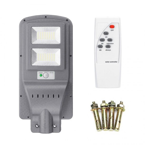 Solar Street Light 96/144LED Wall Lamp Light+Radar Sensor Remote Controller