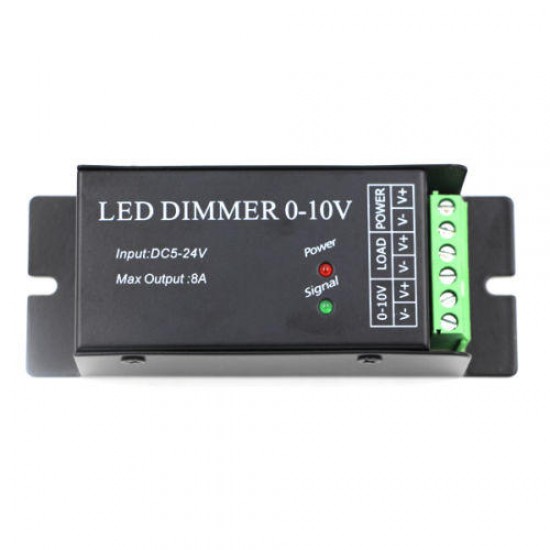 0-10V Common Anode 8A LED Dimmer Controller For Single Color Strip Light Lamp DC5-24V