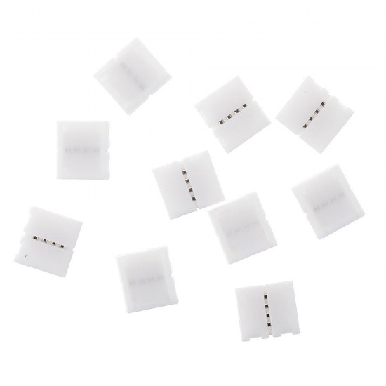 1 Set 5050 4Pin 10MM RGB LED Strip Light Connector Includes More Parts Fixed Clips Screws for DIY