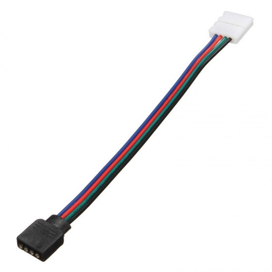 10 PCS 4 Pin 10MM Connector Wire Female Cable For SMD3528/5050 Non-Waterproof RGB LED Strip Light