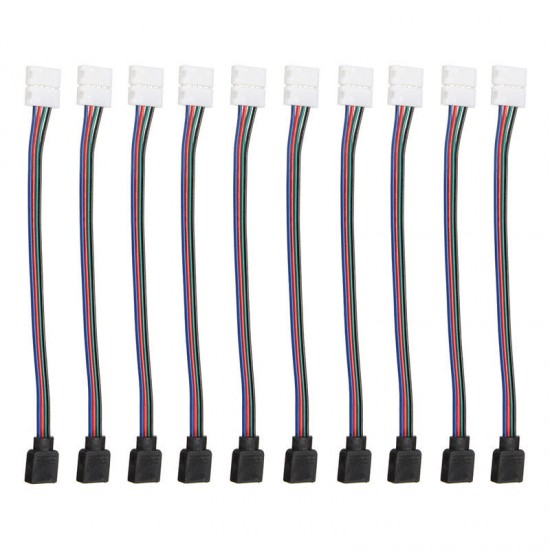 10 PCS 4 Pin 10MM Connector Wire Female Cable For SMD3528/5050 Non-Waterproof RGB LED Strip Light 10 PCS 4 Pin 10MM Connector Wire Female Cable For SMD3528/5050 Non-Waterproof RGB LED Strip Light