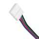 10 PCS 4 Pin 10MM Connector Wire Female Cable For SMD3528/5050 Non-Waterproof RGB LED Strip Light