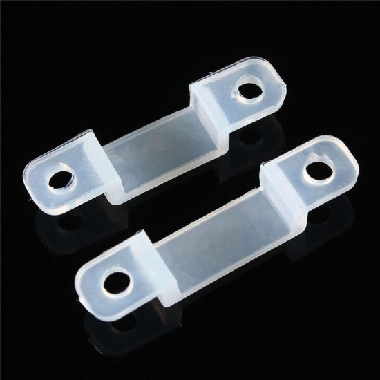 100PCS 12mm Width Mounting Brackets Fixed Silicon Clip for 3528 5050 LED Strip Light