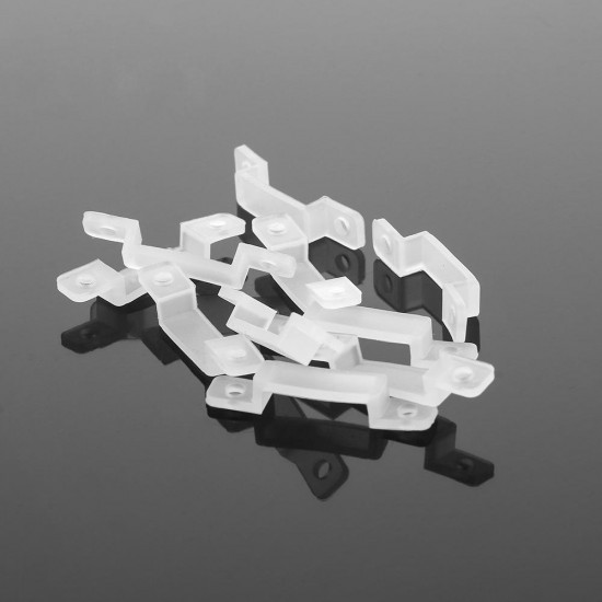 100PCS 14mm Width Mounting Brackets Fixed Silicon Clip for 12MM 3528 5050 LED Strip Light