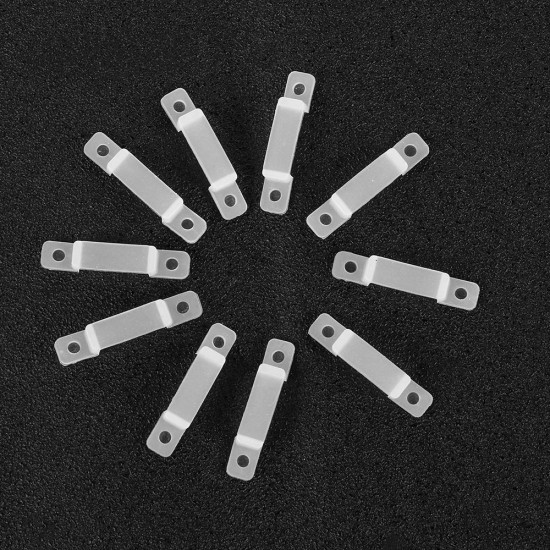 100PCS 14mm Width Mounting Brackets Fixed Silicon Clip for 12MM 3528 5050 LED Strip Light