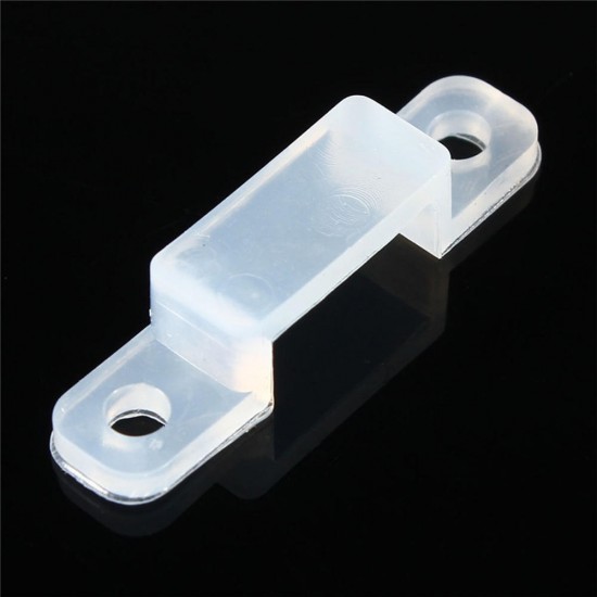 100PCS 14mm Width Mounting Brackets Fixed Silicon Clip for 12MM 3528 5050 LED Strip Light