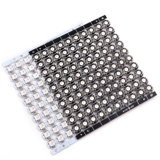 100PCS Mini Board Heat Sink Built-in RGB WS2812B Chip Bead LED Pixel Addressable Module DC5V