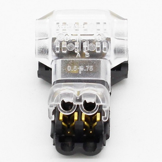 10PCS 2 Pin Transparent T Type Quick Connector No Welding Wire Terminal Block for LED Strip Light 10PCS 2 Pin Transparent T Type Quick Connector No Welding Wire Terminal Block for LED Strip Light