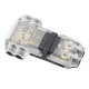 10PCS 2 Pin Transparent T Type Quick Connector No Welding Wire Terminal Block for LED Strip Light 10PCS 2 Pin Transparent T Type Quick Connector No Welding Wire Terminal Block for LED Strip Light