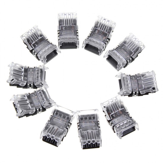 10PCS 3 Pin 10MM Non-waterproof Board to Wire Connector Terminal for CCT LED Strip Light