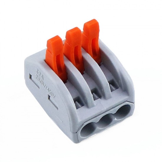 10PCS 3Pin PCT-213 Colorful Mini Fast Wire Connectors Universal Compact Wiring Push-in Terminal Block