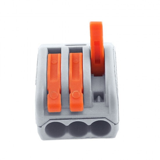 10PCS 3Pin PCT-213 Colorful Mini Fast Wire Connectors Universal Compact Wiring Push-in Terminal Block