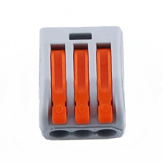 10PCS 3Pin PCT-213 Colorful Mini Fast Wire Connectors Universal Compact Wiring Push-in Terminal Block