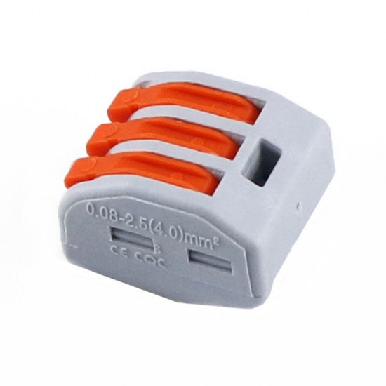 10PCS 3Pin PCT-213 Colorful Mini Fast Wire Connectors Universal Compact Wiring Push-in Terminal Block 10PCS 3Pin PCT-213 Colorful Mini Fast Wire Connectors Universal Compact Wiring Push-in Terminal Block