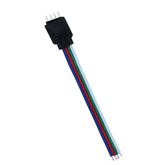 10PCS 4 Pin Male Connector Cable Wire For 10MM RGB SMD5050 LED Flexible Strip Light