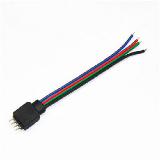 10PCS 4 Pin Male Connector Cable Wire For 10MM RGB SMD5050 LED Flexible Strip Light