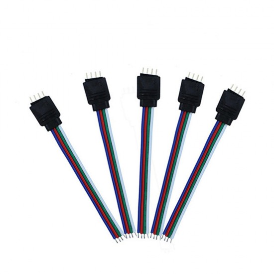 10PCS 4 Pin Male Connector Cable Wire For 10MM RGB SMD5050 LED Flexible Strip Light 10PCS 4 Pin Male Connector Cable Wire For 10MM RGB SMD5050 LED Flexible Strip Light