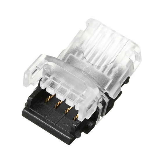 10PCS 4Pin 10mm No Weld Board to Wire Connector Terminal for IP20 RGB LED Strip Light