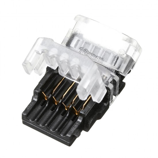 10PCS 4Pin 10mm No Weld Board to Wire Connector Terminal for IP20 RGB LED Strip Light