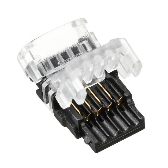 10PCS 4Pin 10mm No Weld Board to Wire Connector Terminal for IP20 RGB LED Strip Light