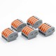 10PCS 4Pin PCT-214 Orange Blue Mini Fast Wire Connectors Universal Compact Wiring Push-in Terminal Block Box Kit