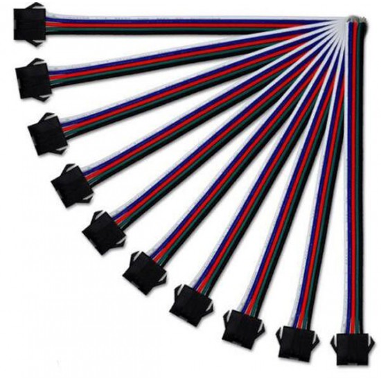 10PCS 5 Pins Female One End Wire Connector for RGBW LED Strip Light