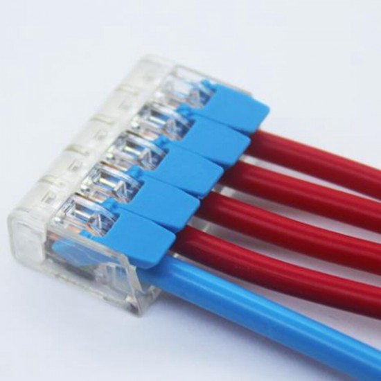10PCS 5Pin Wire Connector Transparent Mini Quick Universal Compact Terminal Block House Line End 10PCS 5Pin Wire Connector Transparent Mini Quick Universal Compact Terminal Block House Line End