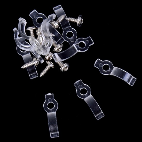 10PCS Fixed Silicon Clip for 8mm Waterproof 3528 3014 5050 LED Strip Light Bracket Clamp with Screws 10PCS Fixed Silicon Clip for 8mm Waterproof 3528 3014 5050 LED Strip Light Bracket Clamp with Screws