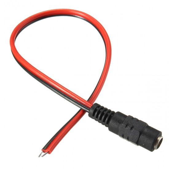 10PCS DC12V Female Power Supply Jack Connector Cable Plug Cord Wire 5.5mm x 2.1mm 10PCS DC12V Female Power Supply Jack Connector Cable Plug Cord Wire 5.5mm x 2.1mm