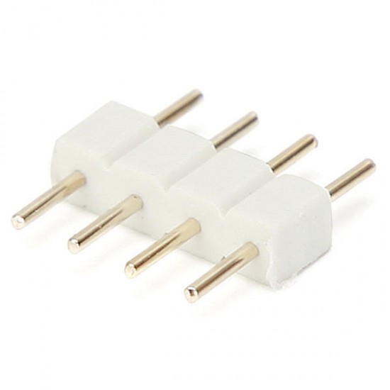 10X White 4pin Male Connector For RGB 5050/3528 LED Strip Light Connect