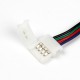 10mm Width PCB 4 Pin Solerless Wire Connector for Non-Waterproof RGB LED Strip