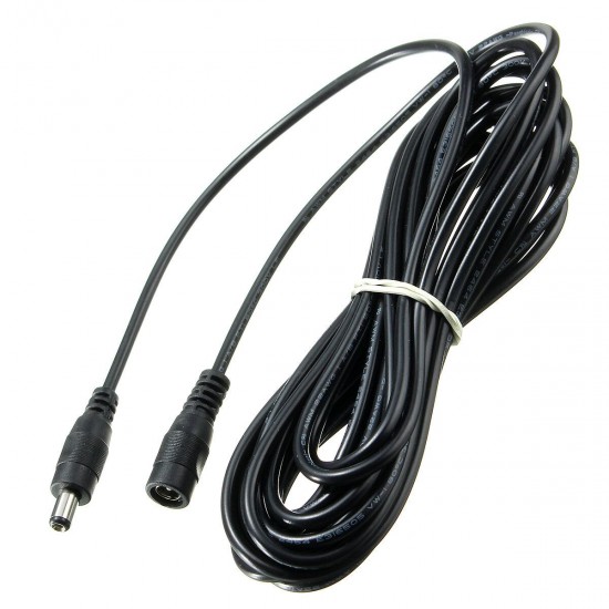 1/2/5/10M DC Power Supply Extension Cable for CCTV Security Camera 5.5x2.5mm