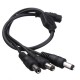 12V 1 Female to 3 Male DC Power Splitter Adapter Cable Cord 5.5x2.1mm