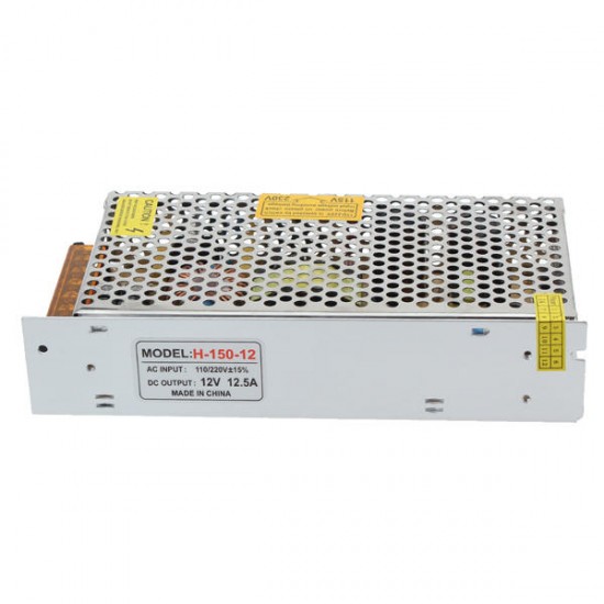 150W Power Supply Driver For LED Strip Light DC 12V 12.5A AC110-220V