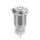 16MM 6V/12V/24V/110V/220V Waterproof Self Reset Stainless Steel Metal Button Switch With White LED Light